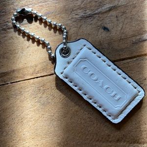 Vintage 90s COACH leather tag charm NEW!